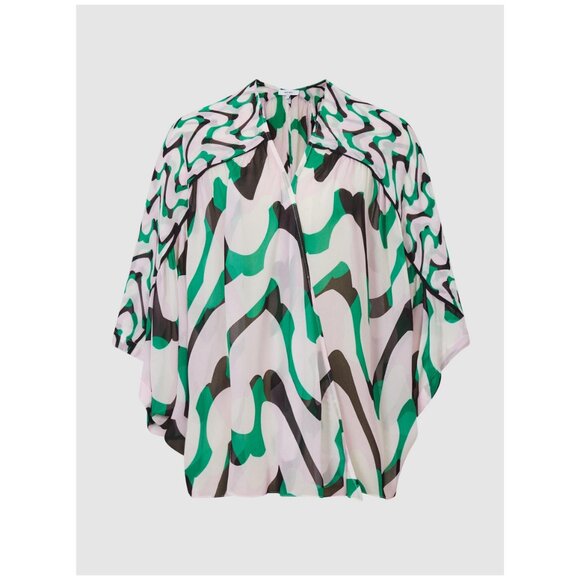 REISS Paige Resort Shawl Top Cardigan Resortwear Swim Cover 70s Abstract Print - Picture 4 of 12